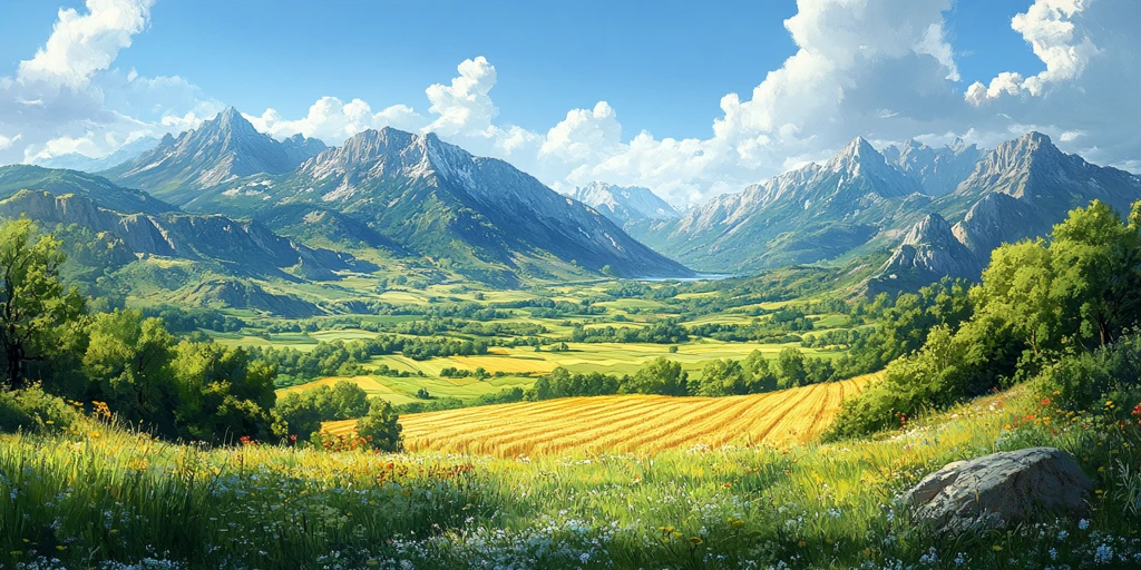 农业土地山川河流