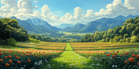 农业土地山川河流