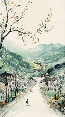 清明时节杏花雨