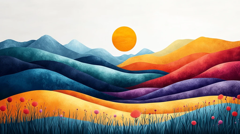 草间弥生风格景观海报