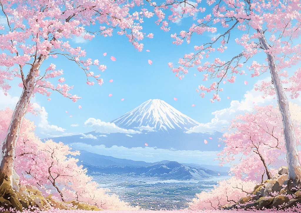 富士山樱雪