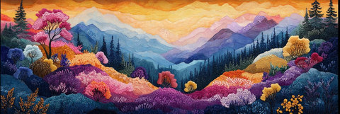 湘西刺绣景观图案