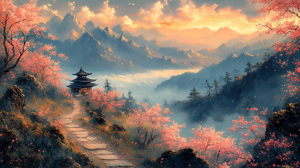 山路樱花通幽寺