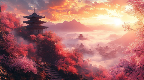 山路樱花通幽寺