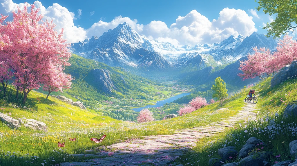 樱花树下的小径