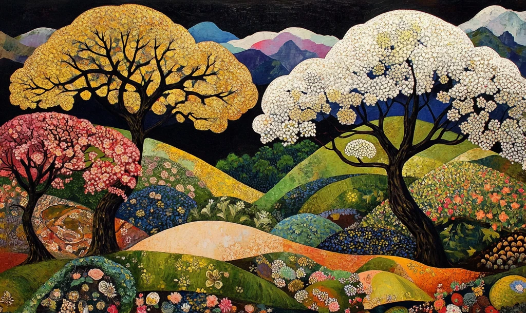 树与苔藓的层次