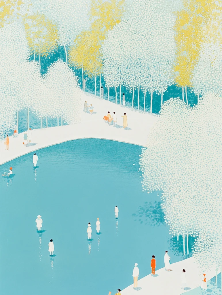 珐琅工艺公园景象