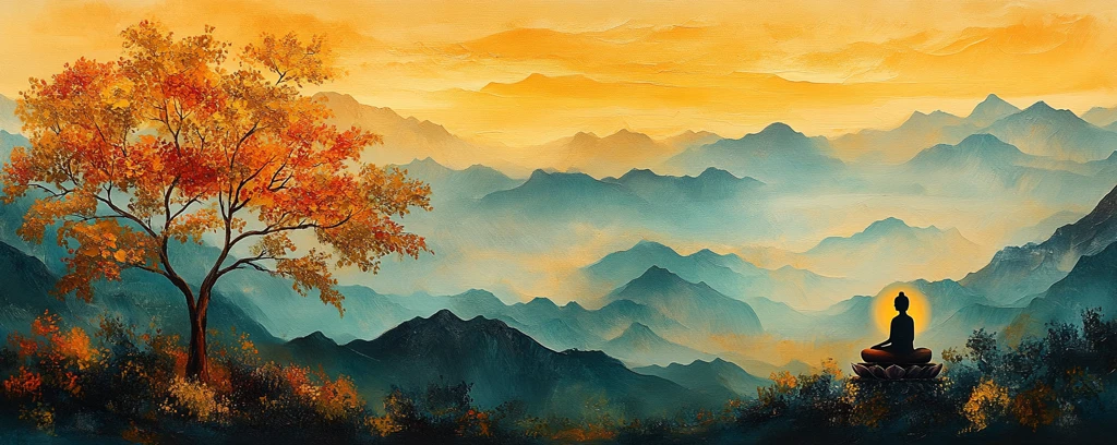 菩提树下佛影花