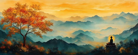 菩提树下佛影花