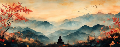 菩提树下佛影花