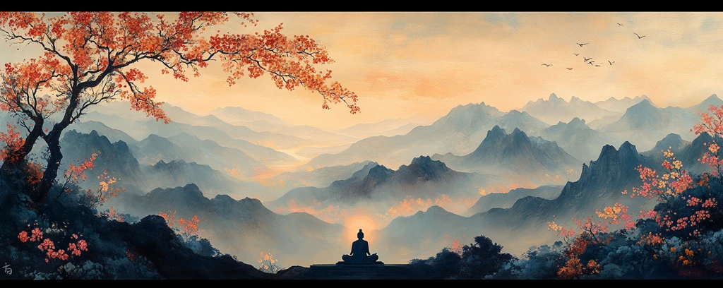 菩提树下佛影花