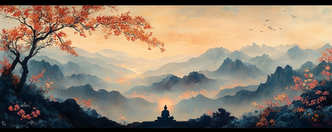 菩提树下佛影花