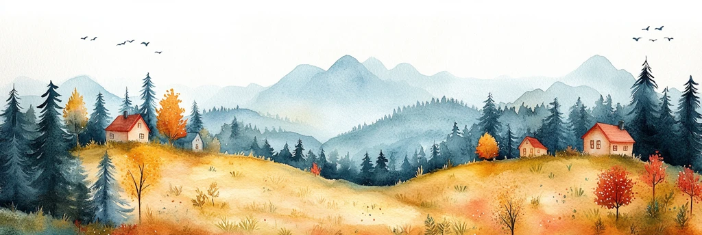 林间小屋风景图