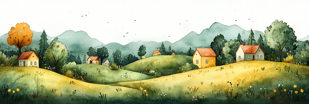 林间小屋风景图