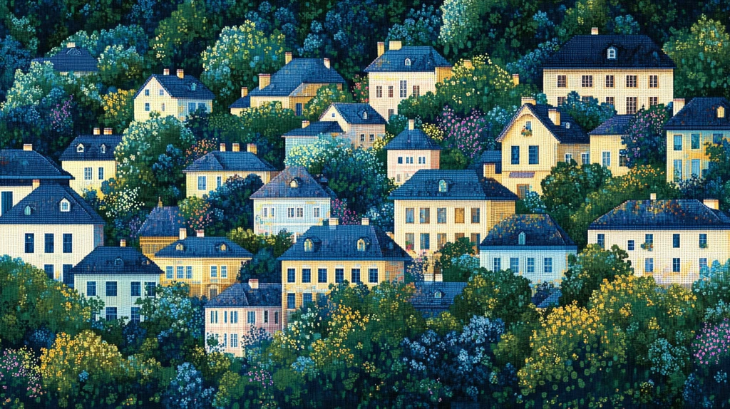 繁星点缀的村庄