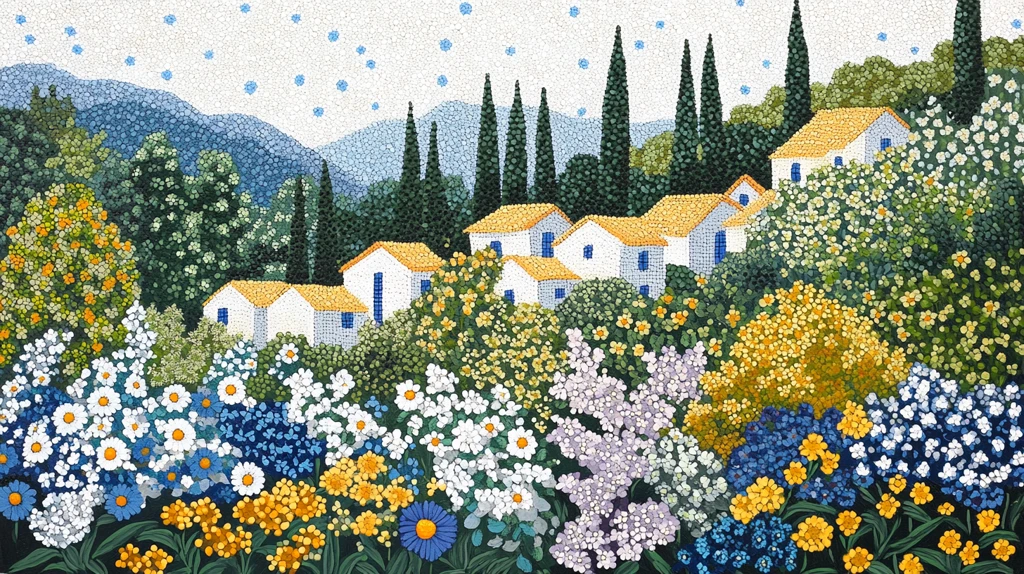 繁星点缀的村庄