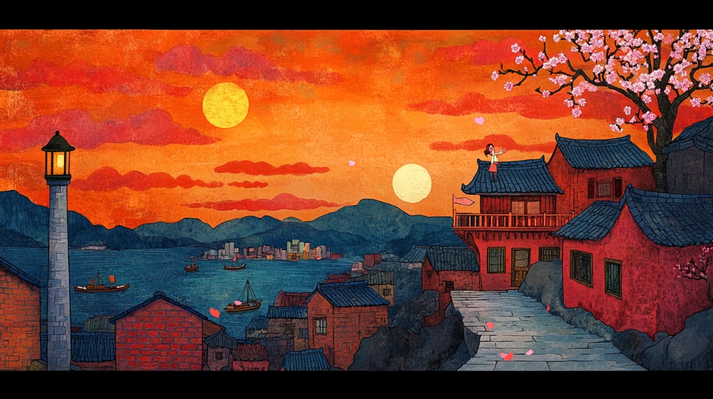 小女孩阳台挥手