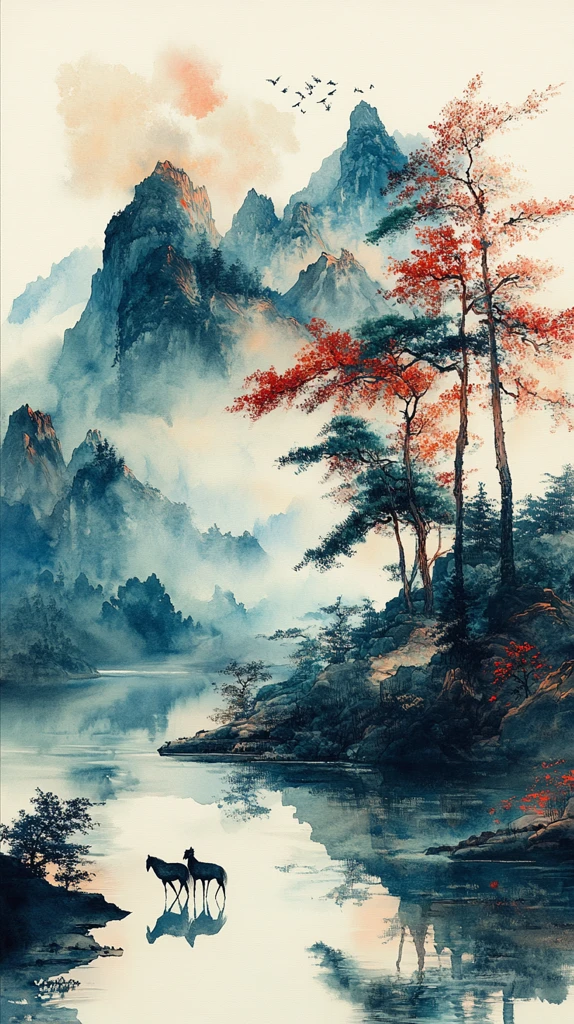 清明上河图风格山水