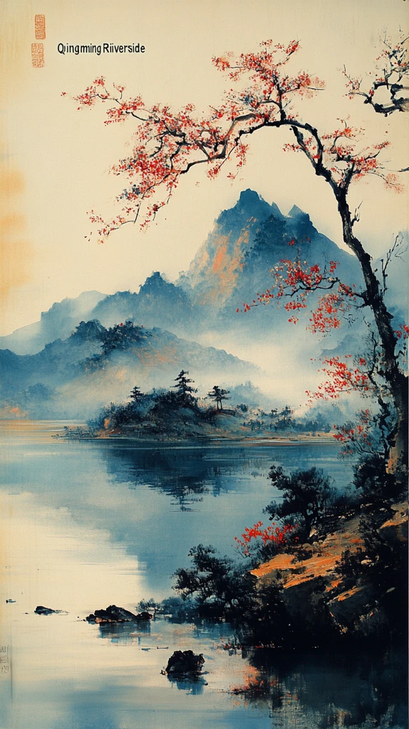 清明上河图风格山水