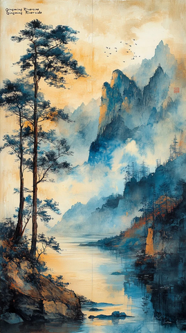 清明上河图风格山水