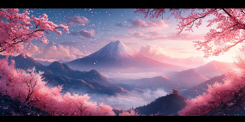 樱花山景工作垫