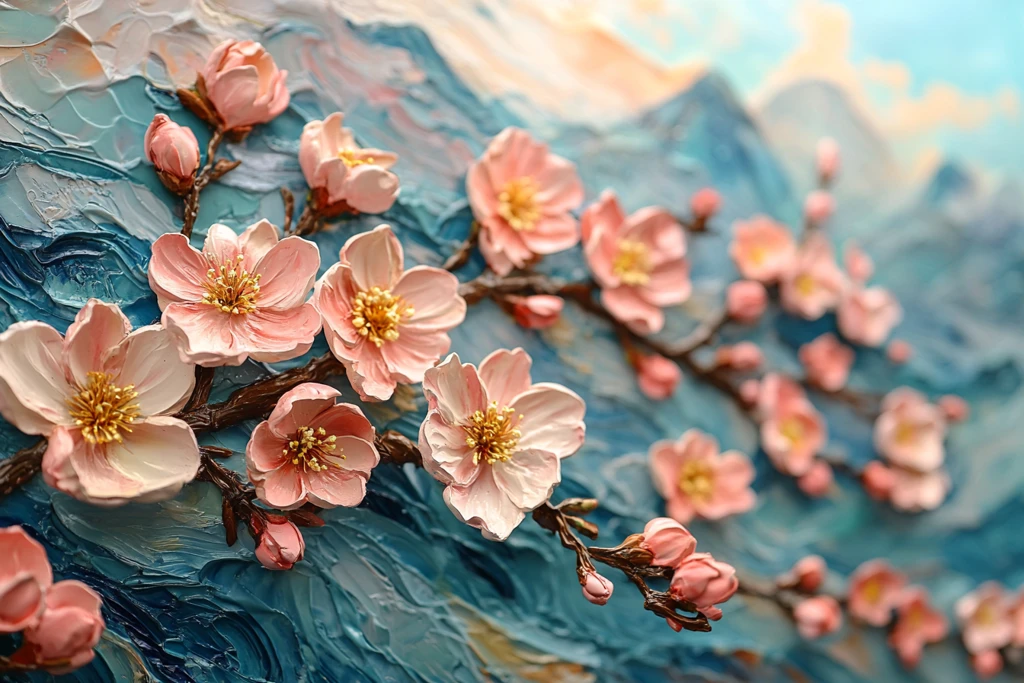 桃杏花开杜鹃红