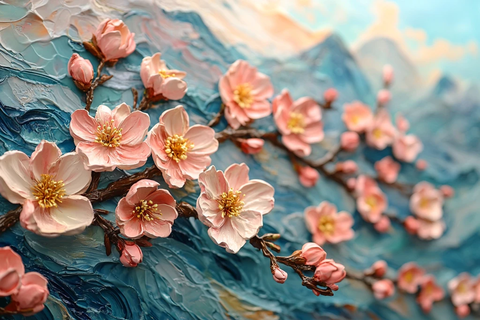 桃杏花开杜鹃红