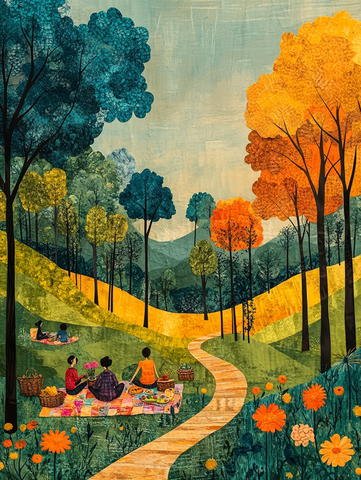 春日公园野餐景