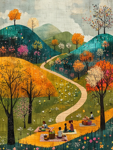 春日公园野餐景