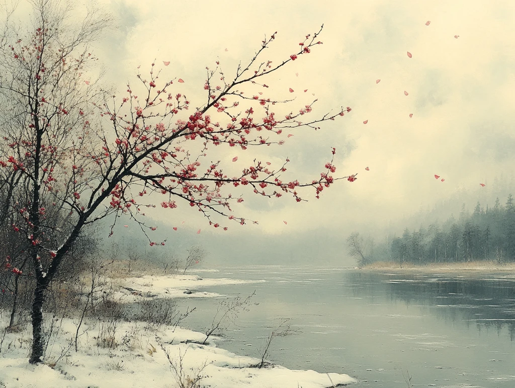 梅花雪景春意浓