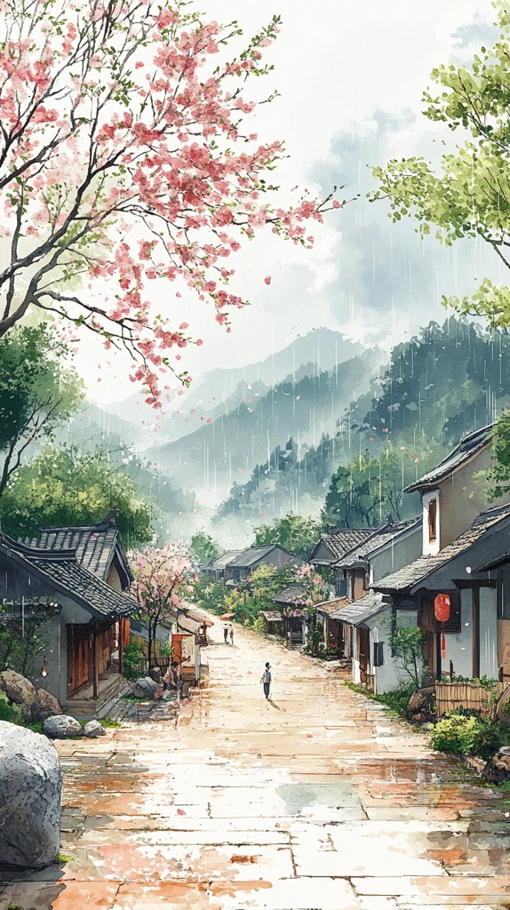 清明细雨杏花村