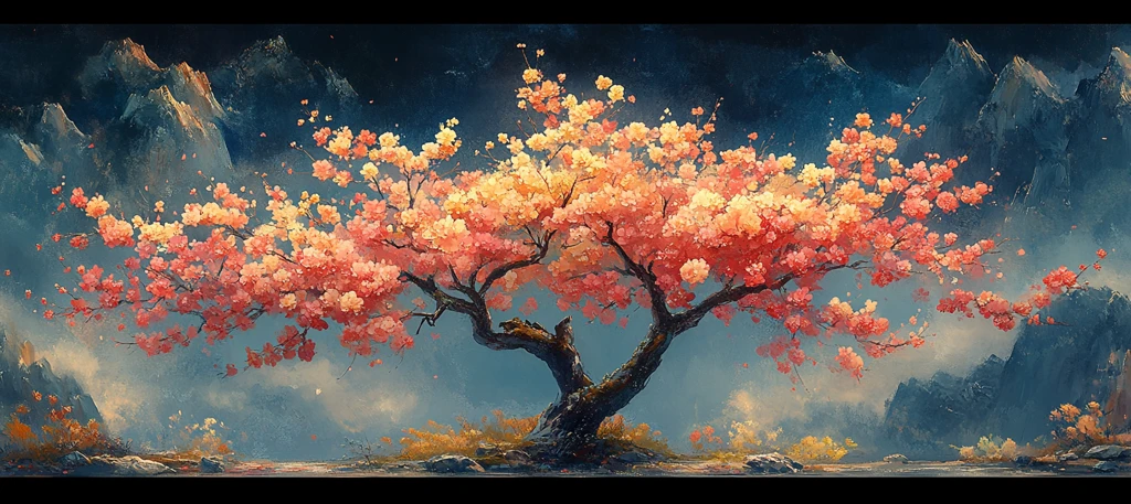 梅树花开吉祥云