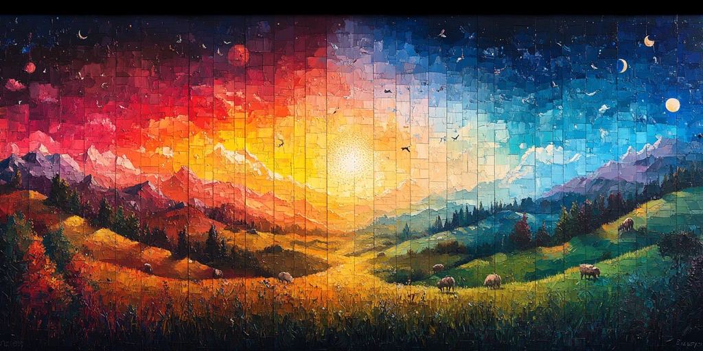 农业历史时间画