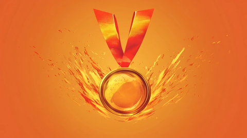 橙色活动颁奖背景