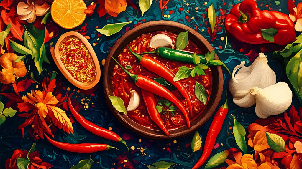 辣椒插画场景图