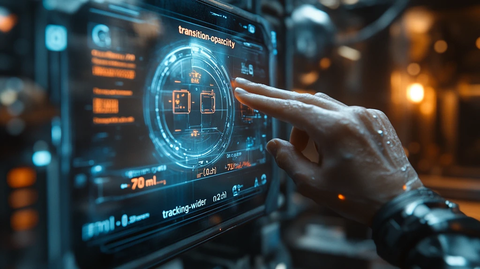 蓝色手机未来界面