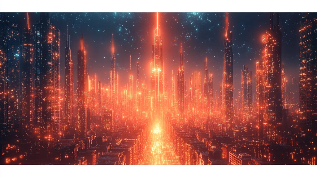 高楼林立光影交错