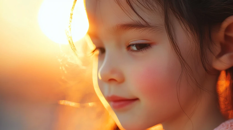 怡然自得的小女孩壁纸