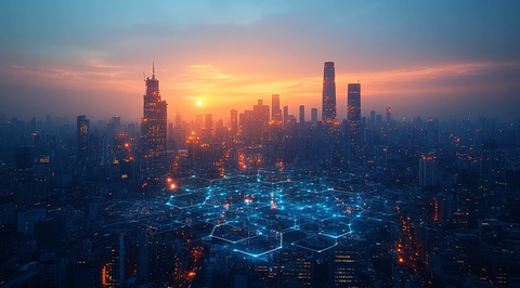 蓝白建筑数据流