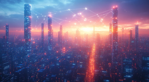 蓝白建筑数据流