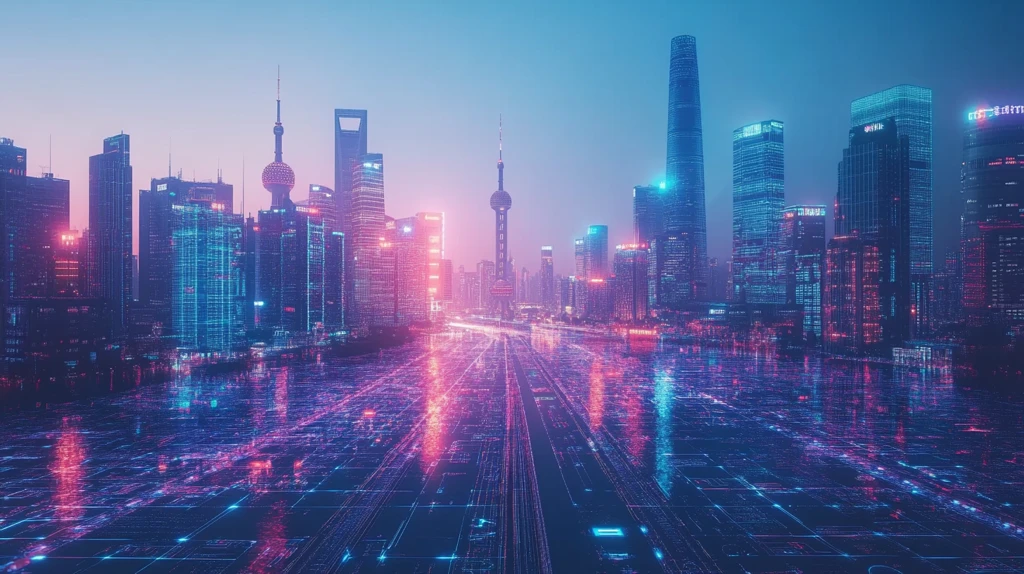 蓝紫立方玻璃路