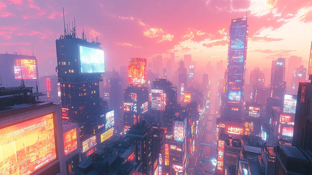 蓝光塔与数码屏