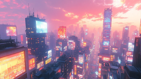 蓝光塔与数码屏