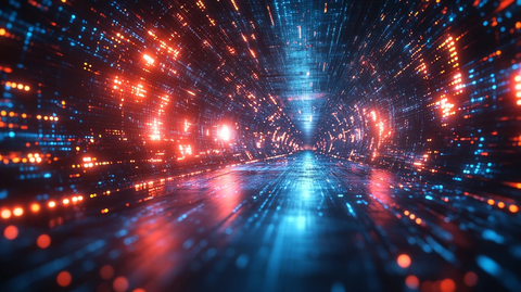 蓝红光束立方背景