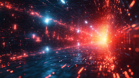 蓝红光束立方背景