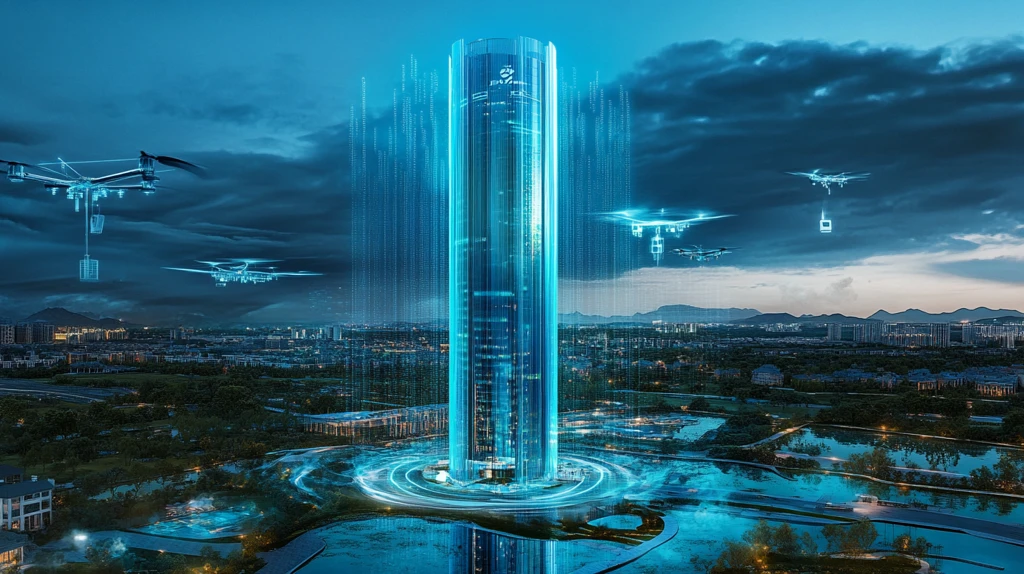 蓝银光影与数据流