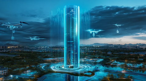 蓝银光影与数据流