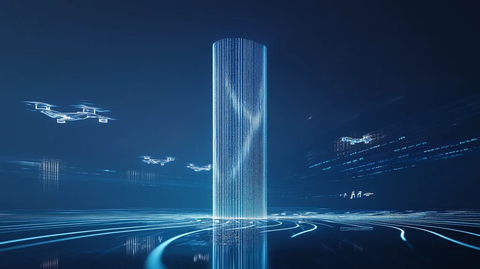 蓝银光影与数据流