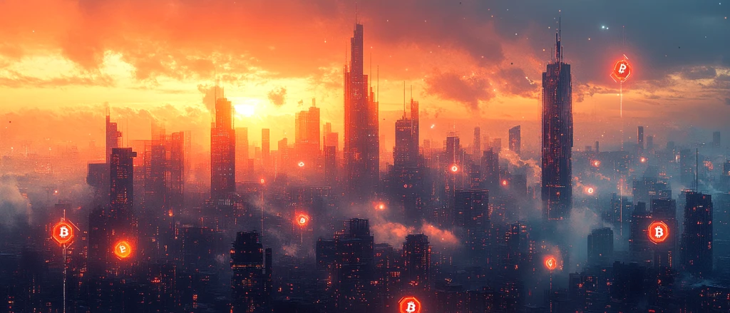 加密城市数字背景