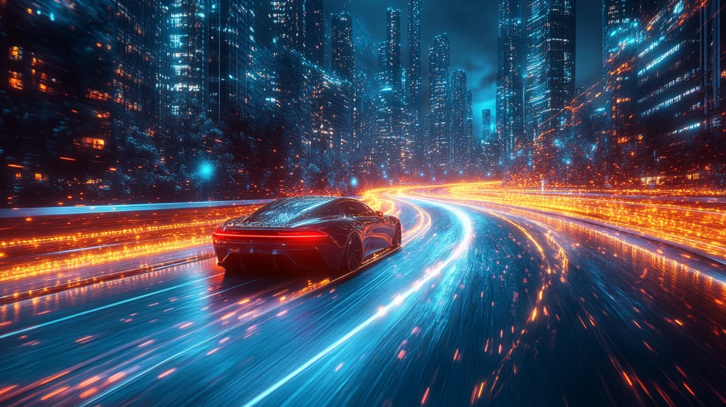 科技高速隧道夜景